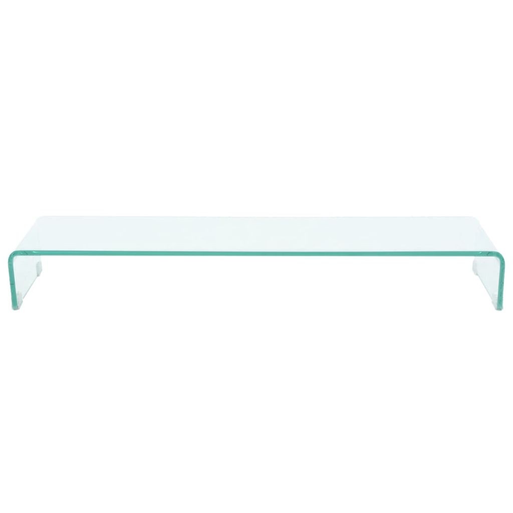 TV Stand/Monitor Riser Glass Clear 100x30x13 cm